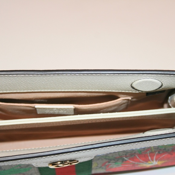 Gucci GG Supreme Marmont Web Flora Ophidia Shoulder Bag - Picture 6 of 8